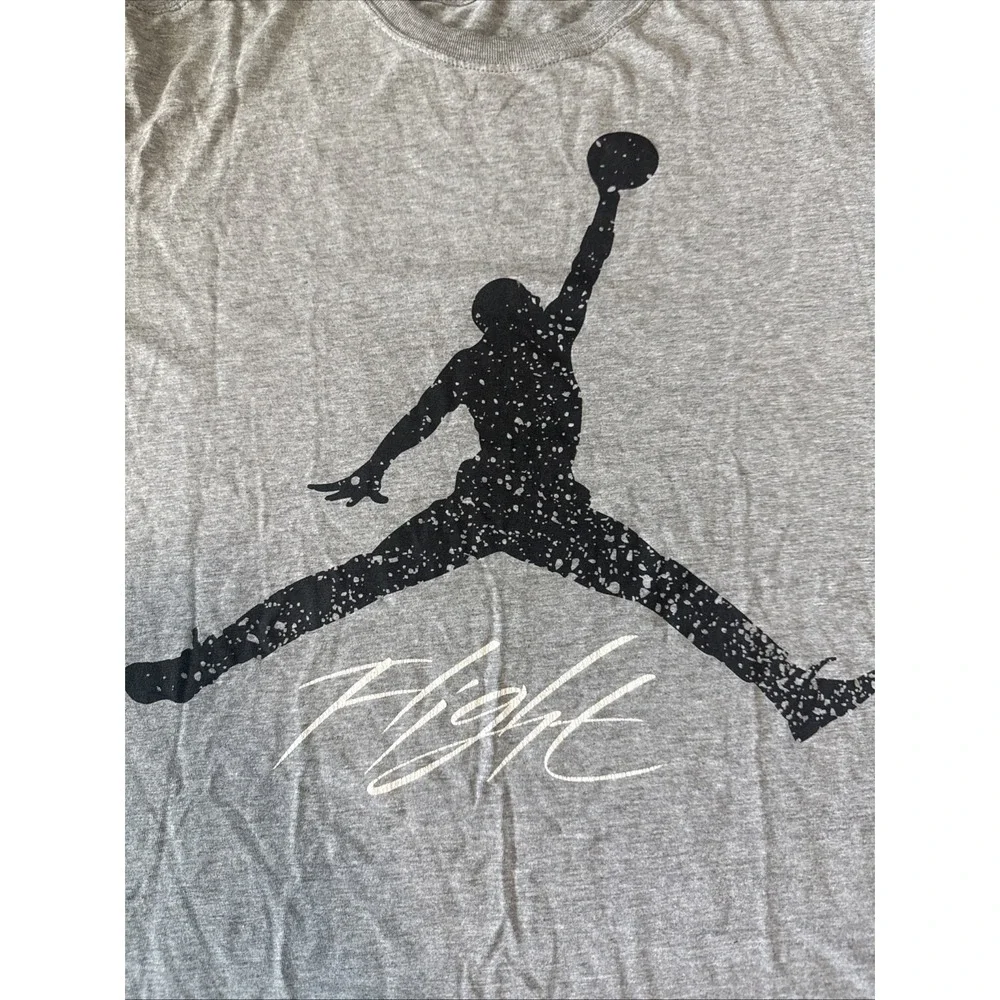 Air Jordan Mens Flight Shirt Size XL Gray Black White